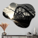 Rollercoaster Shadow - Asymmetric Metal Wall Clock