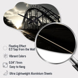 Rollercoaster Shadow - Asymmetric Metal Wall Clock