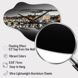 Black And White Rome Cityscape - Asymmetric Metal Wall Clock