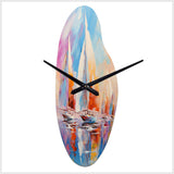 Sailboat Abstract Winds III - Asymmetric Metal Wall Clock