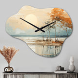 Minimalism Sailboat Rhythms II - Asymmetric Metal Wall Clock