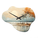 Minimalism Sailboat Rhythms II - Asymmetric Metal Wall Clock