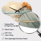 Minimalism Sailboat Rhythms II - Asymmetric Metal Wall Clock