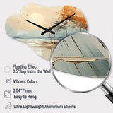 Minimalism Sailboat Rhythms II - Asymmetric Metal Wall Clock
