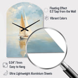 Sailboat Whispering Breezes I - Asymmetric Metal Wall Clock