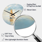 Sailboat Whispering Breezes I - Asymmetric Metal Wall Clock