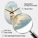 Sailboat Whispering Breezes I - Asymmetric Metal Wall Clock