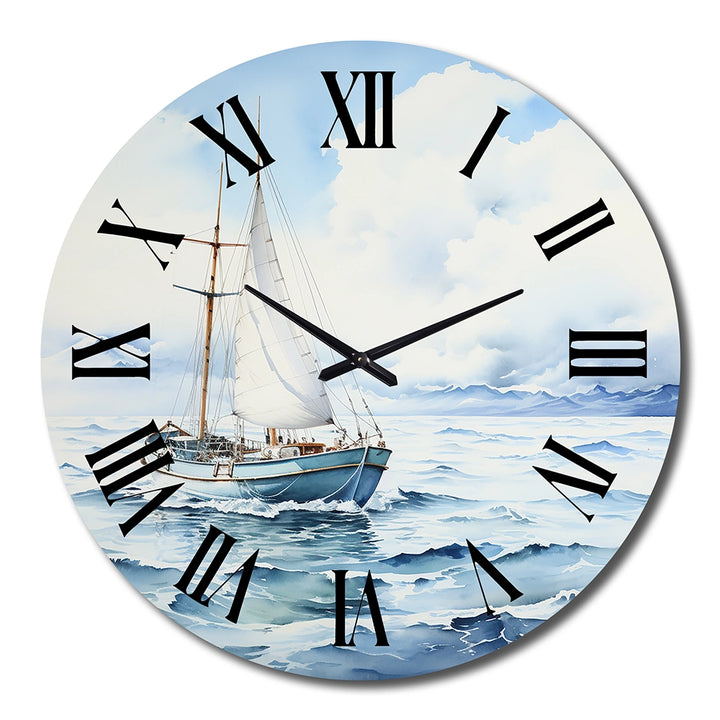 Seascapes Capture The Vastness I - Landscapes Metal Wall Clock