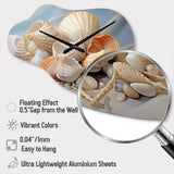 Photorealistic Seashells Collage - Asymmetric Metal Wall Clock