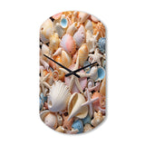 Seashell Realistic Treasures Realism - Asymmetric Metal Wall Clock