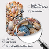 Seashell Realistic Treasures Realism - Asymmetric Metal Wall Clock