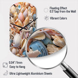 Seashell Realistic Treasures Realism - Asymmetric Metal Wall Clock