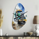 Heavy Duty Semi Truck I - Asymmetric Metal Wall Clock