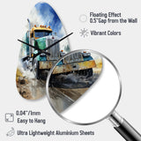 Heavy Duty Semi Truck I - Asymmetric Metal Wall Clock