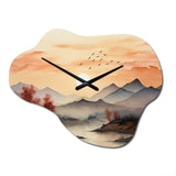 Africa Serengeti Sunset II - Asymmetric Metal Wall Clock