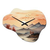 Africa Serengeti Sunset II - Asymmetric Metal Wall Clock