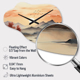 Africa Serengeti Sunset II - Asymmetric Metal Wall Clock