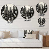 Skyscrapers Urban Elegance III - Architecture Metal Wall Clock