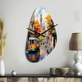 Spain Colorful Streets Of Barcelona - Asymmetric Metal Wall Clock