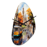 Spain Colorful Streets Of Barcelona - Asymmetric Metal Wall Clock