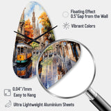 Spain Colorful Streets Of Barcelona - Asymmetric Metal Wall Clock