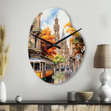 Spain Colorful Streets Of Barcelona - Asymmetric Metal Wall Clock