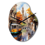 Spain Colorful Streets Of Barcelona - Asymmetric Metal Wall Clock