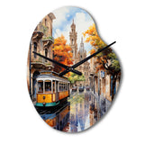 Spain Colorful Streets Of Barcelona - Asymmetric Metal Wall Clock