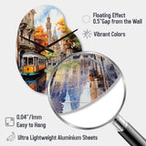 Spain Colorful Streets Of Barcelona - Asymmetric Metal Wall Clock