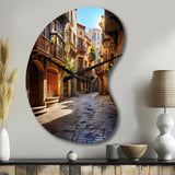 Spain Gothic Quarter In Barcelona - Asymmetric Metal Wall Clock