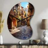 Spain Gothic Quarter In Barcelona - Asymmetric Metal Wall Clock