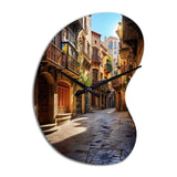 Spain Gothic Quarter In Barcelona - Asymmetric Metal Wall Clock