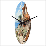 Spain Mediterranean Serenity In Mallorcain - Asymmetric Metal Wall Clock
