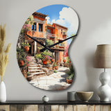 Spanish Hacienda Fauvism I - Asymmetric Metal Wall Clock