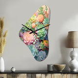 Green Succulents Succulent Dreams - Asymmetric Metal Wall Clock