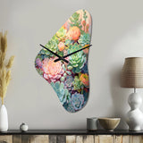 Green Succulents Succulent Dreams - Asymmetric Metal Wall Clock