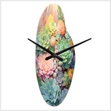 Green Succulents Succulent Dreams - Asymmetric Metal Wall Clock