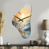 Bold Sunrise Eternal Renewal I - Asymmetric Metal Wall Clock