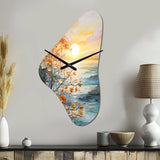 Bold Sunrise Eternal Renewal I - Asymmetric Metal Wall Clock