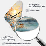Bold Sunrise Eternal Renewal I - Asymmetric Metal Wall Clock
