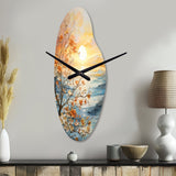 Bold Sunrise Eternal Renewal I - Asymmetric Metal Wall Clock