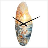 Bold Sunrise Eternal Renewal I - Asymmetric Metal Wall Clock