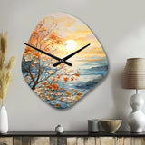 Bold Sunrise Eternal Renewal I - Asymmetric Metal Wall Clock