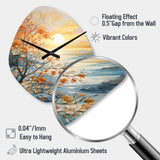 Bold Sunrise Eternal Renewal I - Asymmetric Metal Wall Clock