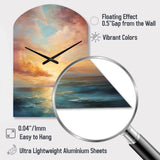 Ocean Sunset Celestial Symphony - Asymmetric Metal Wall Clock