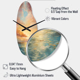 Ocean Sunset Celestial Symphony - Asymmetric Metal Wall Clock