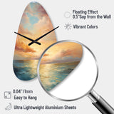 Ocean Sunset Celestial Symphony - Asymmetric Metal Wall Clock