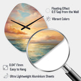 Ocean Sunset Celestial Symphony - Asymmetric Metal Wall Clock