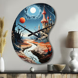 Surrealism Dalis Wonderland - Asymmetric Metal Wall Clock