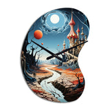 Surrealism Dalis Wonderland - Asymmetric Metal Wall Clock